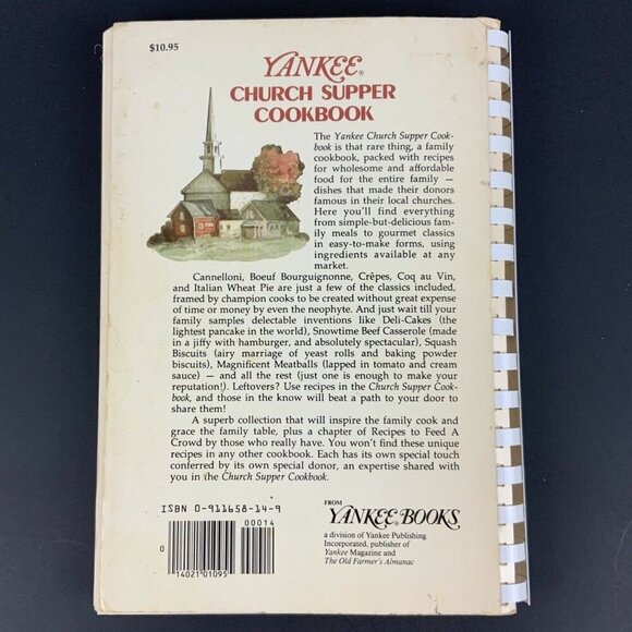 Yankee Church Supper Cookbook 1985 Spiral-Bound Recipes for Family & Crowd Meals - Picture 3 of 10